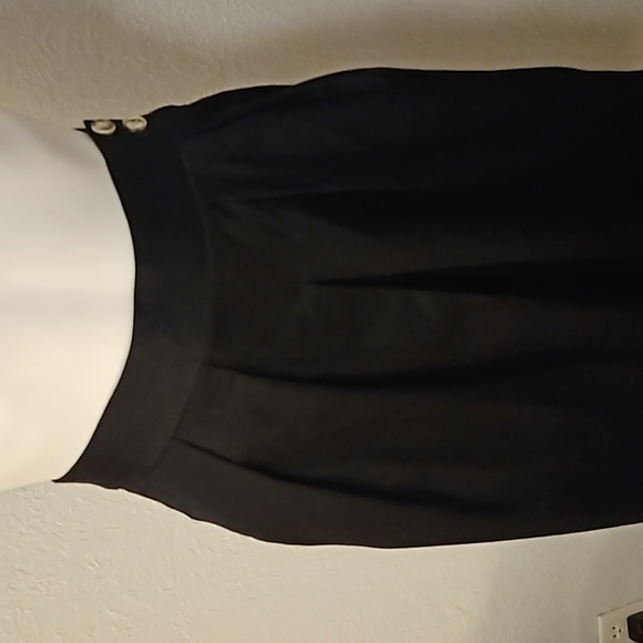 VTG SILVERCORD 1970s Black High Waist Wide Barrel Leg Midi Cullottes - Picture 4 of 12